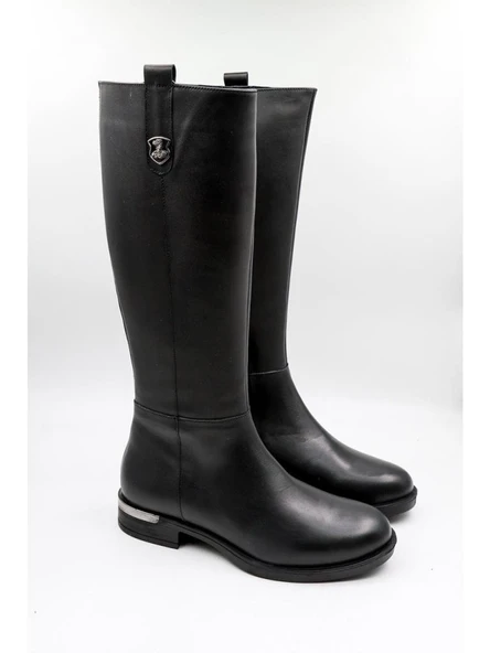 VENÜS 2553201K DÜZ TOPUK KAYMAZ HAFİF DERİ KADIN ÇİZME - Resim 2