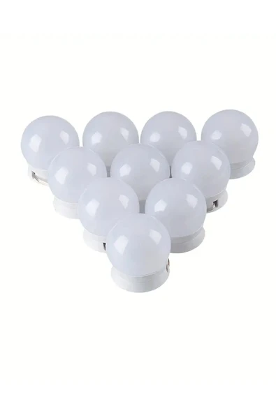 NACTUMU 10 LED Ampüllü Çok Fonksiyonlu Hollywood Tarzı Makyaj Aynası Işığı USB ile Güçlü, Renk ve Parlaklık Ayarlanabilir, Makyaj Odası, Kuaförlük ve Parti Kullanımı İçin - 2