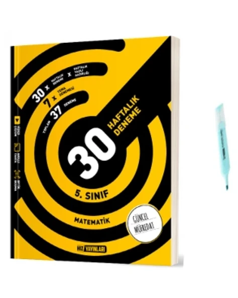 5.Sınıf Matematik 30 Haftalık Deneme (Yeni Müfredat) ürün görseli 1