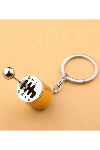 NACTUMU Araba Vites Kutusu Anahtarlık, Altı Vitesli Manuel Vites Anahtarlık Metal Kolye Araba Anahtarlık - 2