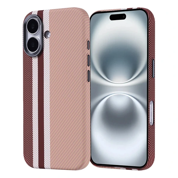 iPhone 16 Kılıf M-safe Şarj Özellikli Karbon Fiber Görünümlü Nekst Kapak ürün görseli