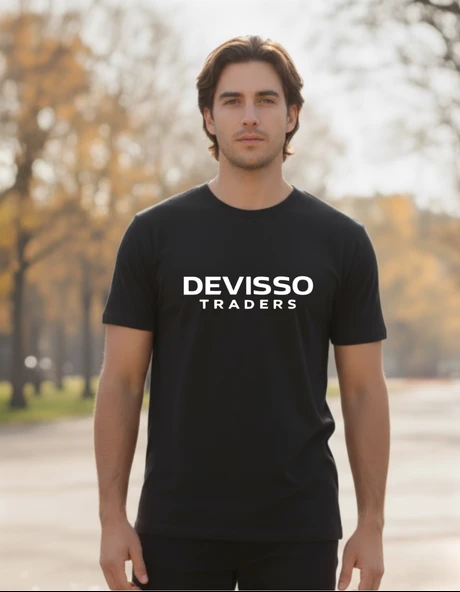 DEVISSO TRADERS DEVISSO Traders - Traders, Borsaci Erkek Siyah T-Shirt - 2
