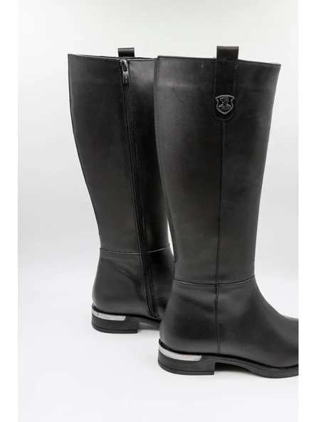 VENÜS 2553201K DÜZ TOPUK KAYMAZ HAFİF DERİ KADIN ÇİZME - Resim 3