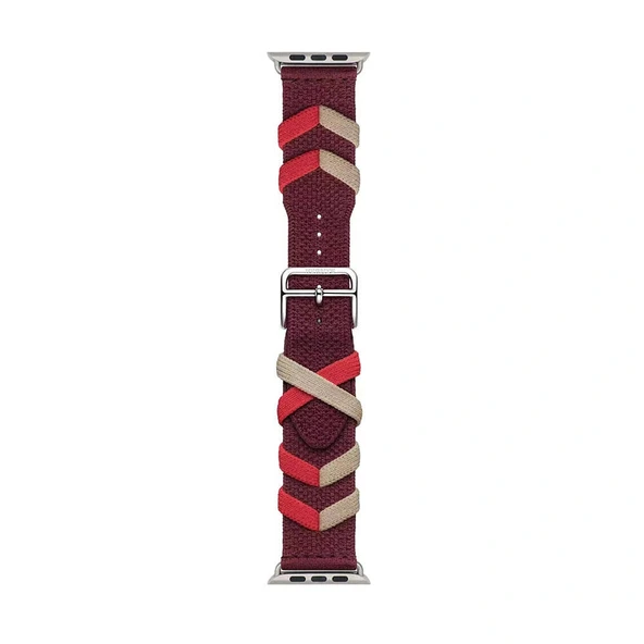 Watch 42mm Uyumlu-97 Sarmal Örgü Tasarımlı Kordon - Resim 3