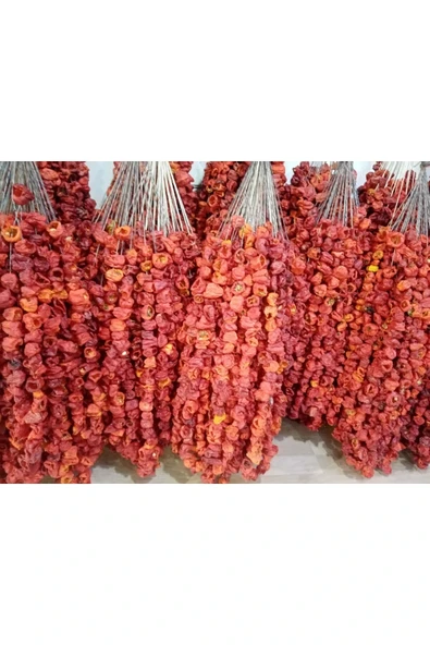 KURUTMALIK YENİ MAHSUL ACI BİBER DOLMALIK 3 DİZİ 150 ADET - 3