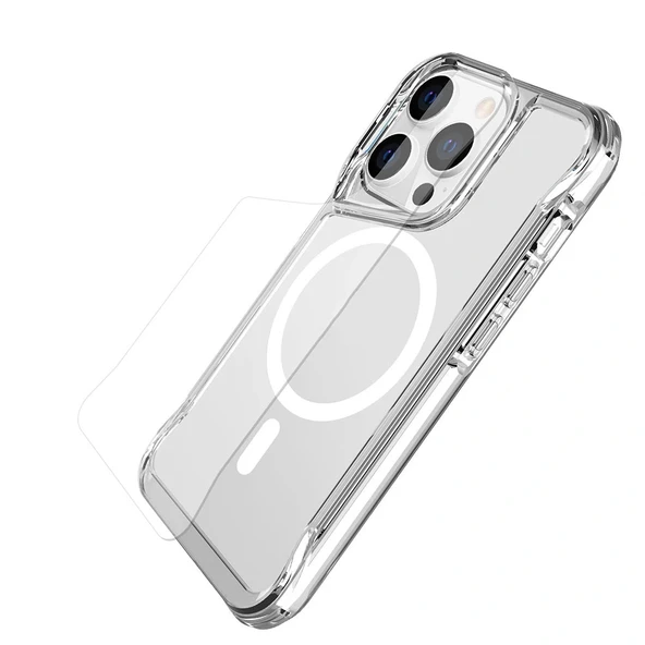 iPhone 15 Pro Max Kılıf M-safe Şarj Özellikli T-Max M-safe Kapak - Resim 6