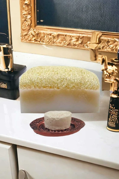 2li Set Cilt Beyazlatıcı Yüz Bakım Peeling Kabak Lifli Eşek Sütü Sabun Leke Akne Sivilce Ruşur Taşı - 4