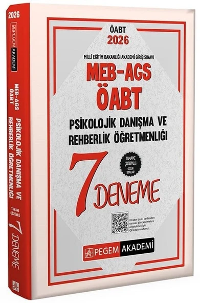 Pegem 2026 ÖABT MEB-AGS Psikolojik Danışma ve Rehberlik 7 Deneme Çözümlü Pegem Akademi Yayınları ürün görseli