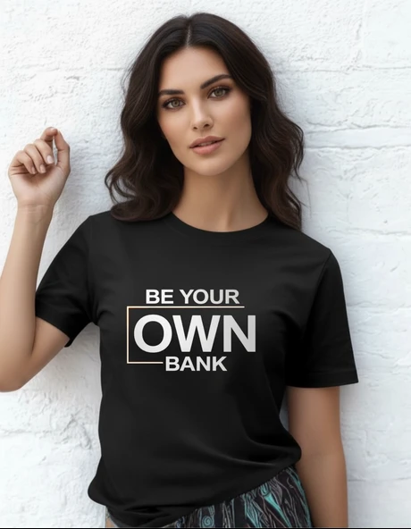 DEVISSO TRADERS Be Your Own Bank - Traders, Borsaci Kadın Siyah T-Shirt