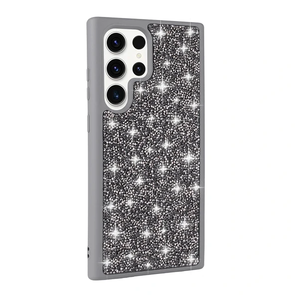 Samsung S25 Ultra Kılıf Parlak Taşlı Tasarım Pırlanta Kapak - Resim 2