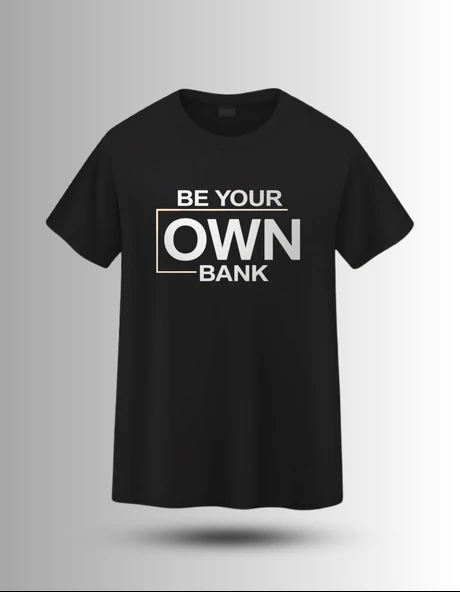 DEVISSO TRADERS Be Your Own Bank - Traders, Borsaci Erkek Siyah T-Shirt - 3
