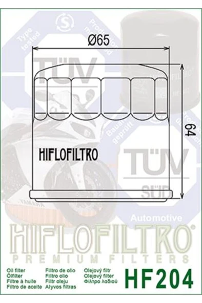 Hiflo Hf 204 2014-2023 Honda NC 750 X Uyumlu Yağ Filtresi Supermoto - 2