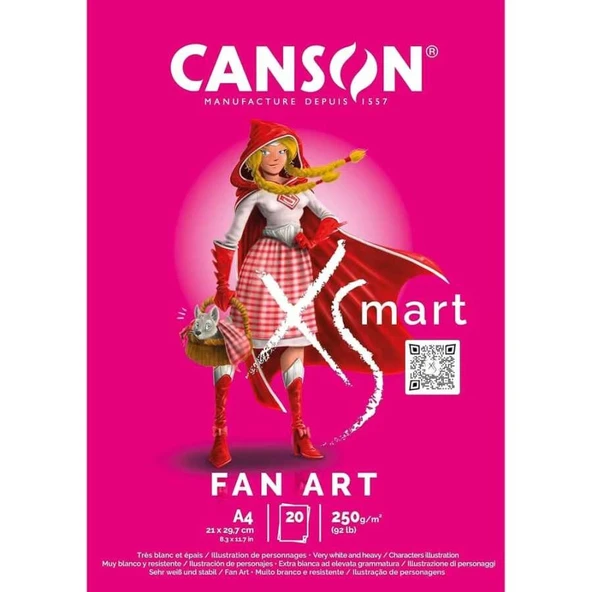 Canson Xsmart Fan Art Çizim Defteri A4 250 gr 20 yp - Resim 2