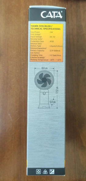 CATA CT-9949 Masa ve El Tipi Vantilatör - Resim 2