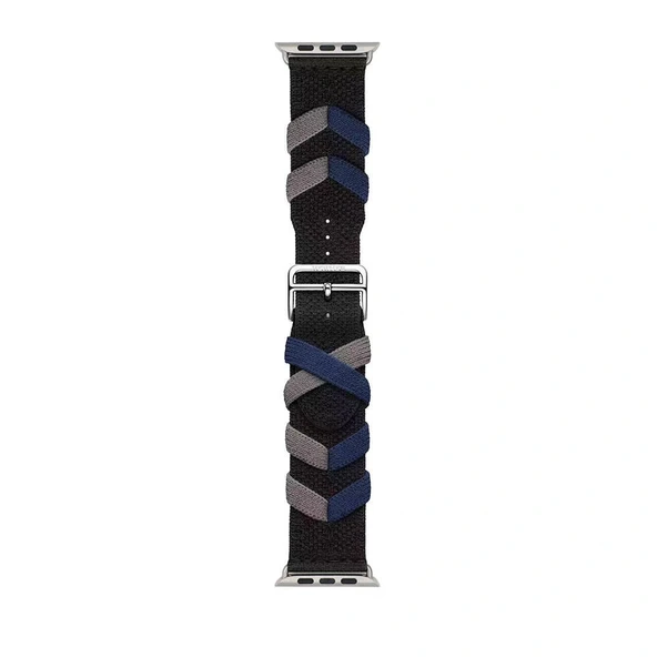 Watch 42mm Uyumlu-97 Sarmal Örgü Tasarımlı Kordon - Resim 2