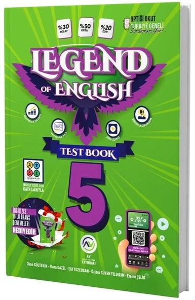 Av Yayınları 5. Sınıf İngilizce Legend Of English Test Book Av Yayınları ürün görseli 1