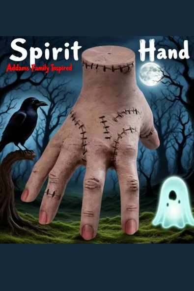 Gerçekçi Wednesday Addams "Thing" El Replikası – Hareketli Parmaklı Gotik Cosplay & Cadılar Bayramı Dekor Aksesuarı, Gerçek Boy - Resim 2
