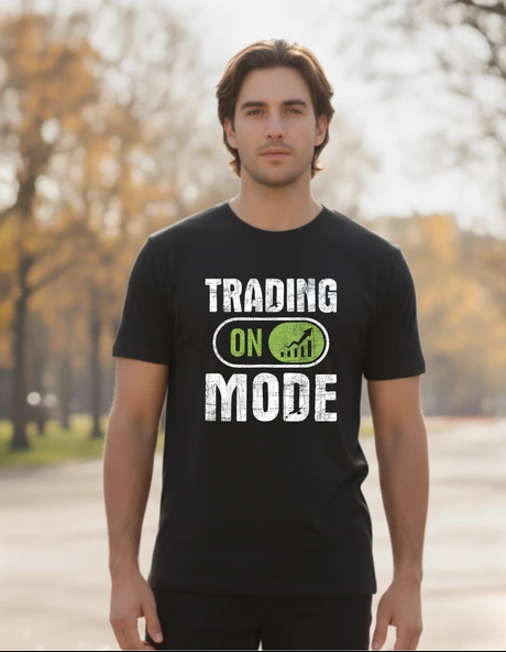 DEVISSO TRADERS Trading Mode On - Traders, Borsaci Erkek Siyah T-Shirt - 2
