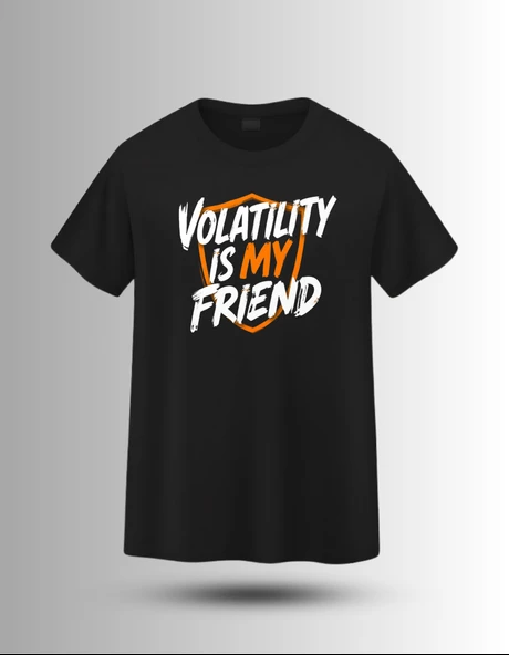 DEVISSO TRADERS Volatility is My Friend - Traders, Borsaci Erkek Siyah T-Shirt - 3