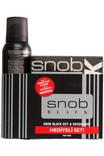Snob Black Edt + Perfumed Deodorant - Hediyeli Set 100 ml. + 150 ml.