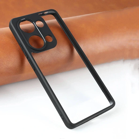 Xiaomi Redmi Note 13 Pro 4G Kılıf Kamera Korumalı Şeffaf Arka Yüzey New Roll Kapak - Resim 8