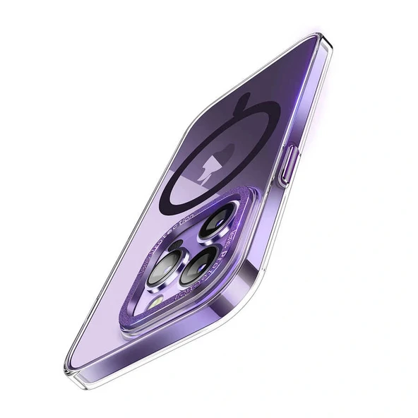 iPhone 14 Pro Kılıf M-safe Şarj Özellikli Sert PC Fuya Kapak - Resim 5