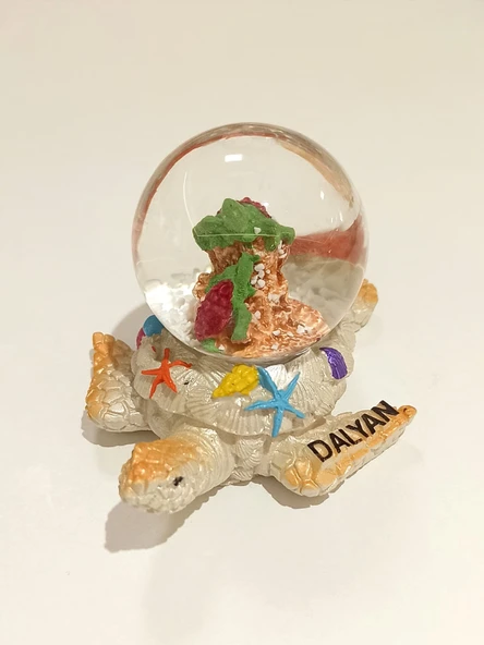 Monalisa Home Dalyan Temalı Kaplumbağalı Kar Küresi ürün görseli 1