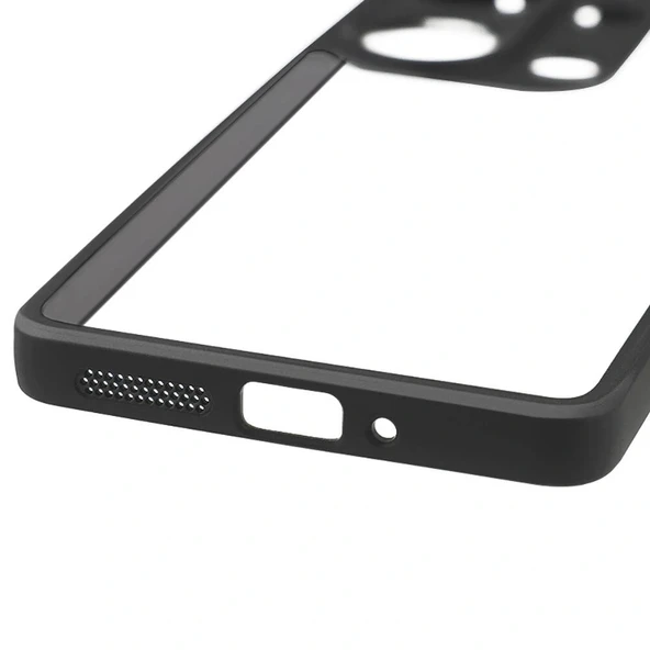 Xiaomi Redmi Note 13 Pro 4G Kılıf Kamera Korumalı Şeffaf Arka Yüzey New Roll Kapak - Resim 2