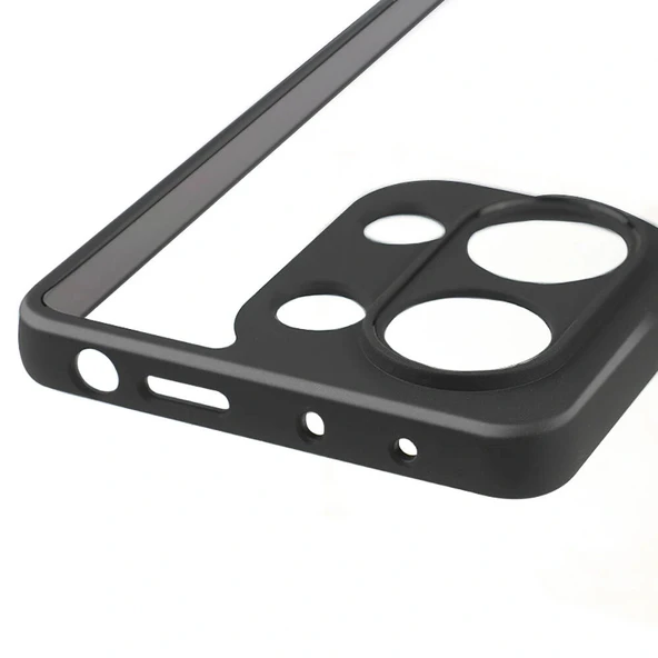 Xiaomi Redmi Note 13 Pro 4G Kılıf Kamera Korumalı Şeffaf Arka Yüzey New Roll Kapak - Resim 3