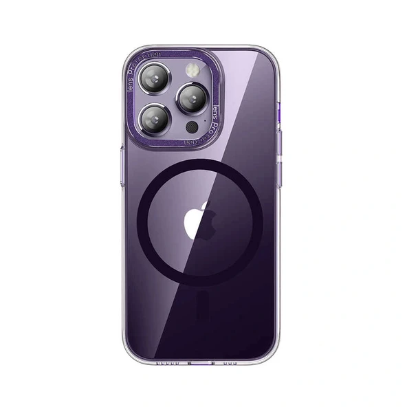 iPhone 14 Pro Kılıf M-safe Şarj Özellikli Sert PC Fuya Kapak - Resim 2