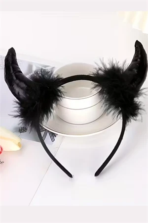 Halloween Şeytan Kulağı Başlık – Kostüm, Parti, Maskeli Balo ve Cosplay İçin Cadılar Bayramı Aksesuarı - Resim 2