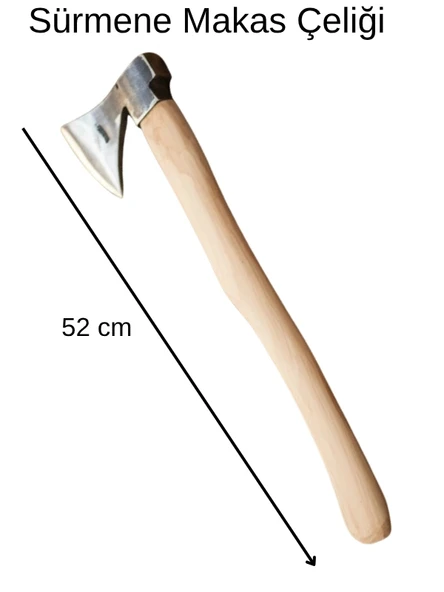 Kamp Baltası İkili Set – 37cm Survival ve 52cm Odun Yarma Baltası – Dövme Çelik Outdoor Seti - Resim 3