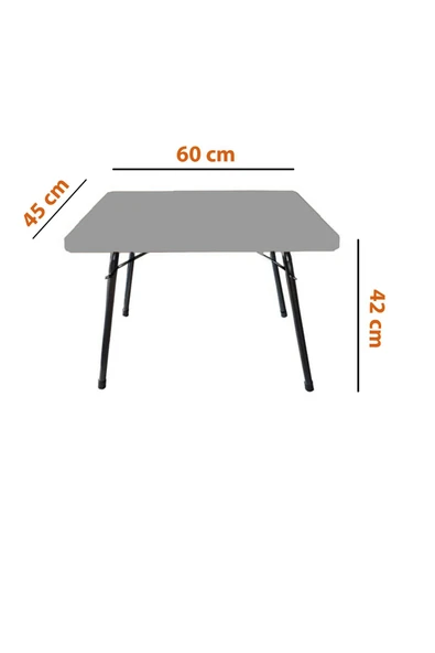 Exent 45X60 cm Kamp Sehpası, Piknik, bahçe balkon plaj sehpası Katlanır Sehpa-ATLANTİK-ÇAM - Resim 4