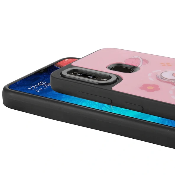 Samsung A30 Kılıf Parlayan Kabartmalı İkonik Figürlü Amas Silikon Kapak - Resim 2