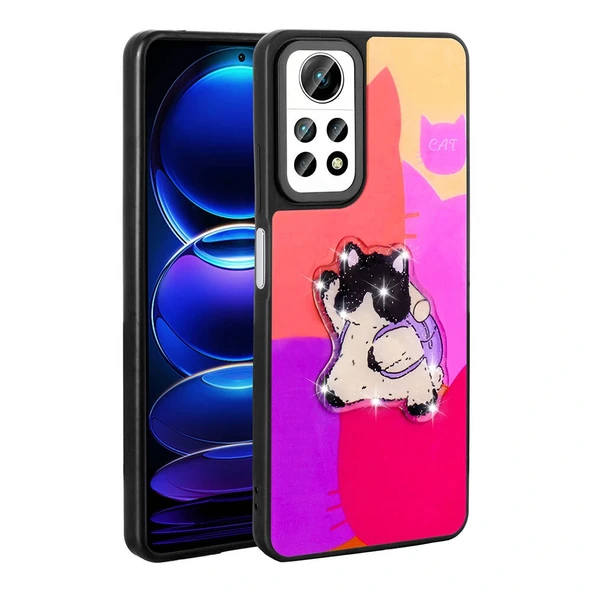 Xiaomi Redmi Note 12 Pro 4G Kılıf Parlayan Kabartmalı İkonik Figürlü Amas Silikon Kapak ürün görseli