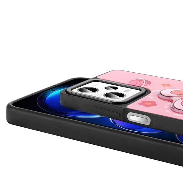 Xiaomi Redmi Note 12 Pro 5G Kılıf Parlayan Kabartmalı İkonik Figürlü Amas Silikon Kapak - Resim 3