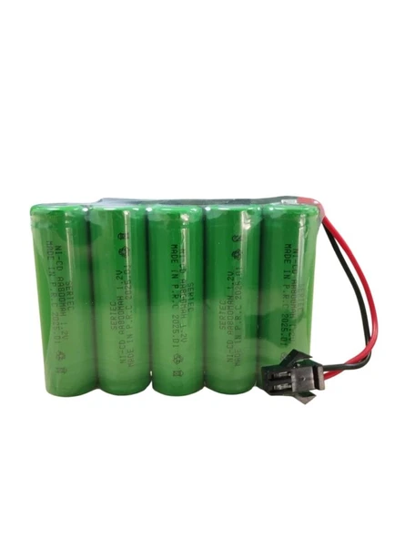 SERTEC 6V 5S1P AA 800 MAH KABLO + SİYAH KONNEKTÖRLÜ OYUNCAK PİLİ (599599) ürün görseli 1