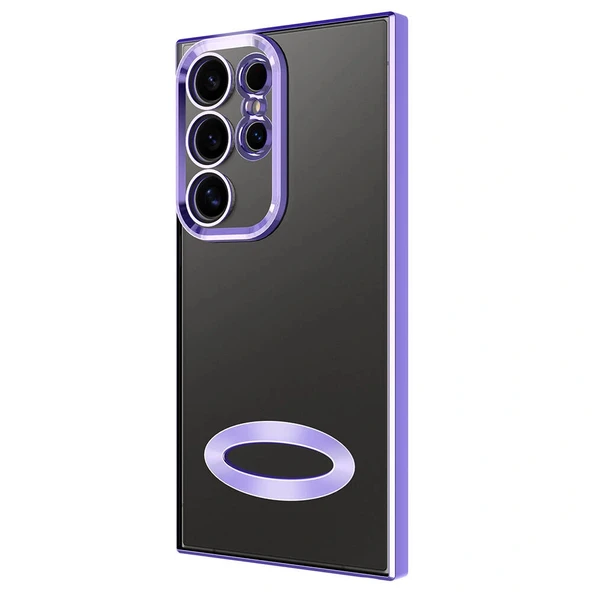 Samsung S24 Ultra Kılıf Kamera Korumalı Logo Gösteren Omega Kapak - Resim 6