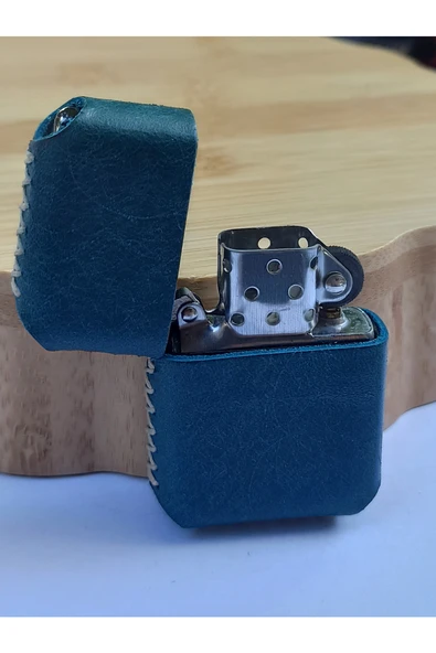 Monalisa Home Renkli Gerçek Deri Kılıflı Özel Tasarım Benzinli Çakmak - 2