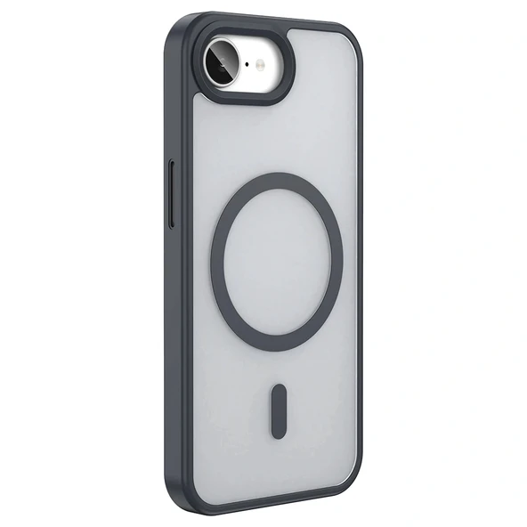 iPhone 16E Kılıf M-safe Şarj Özellikli Mat Arka Yüzey Sio Kapak - Resim 2