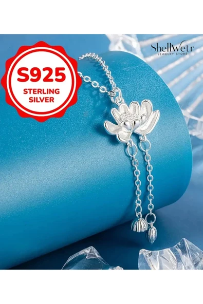 Pink Lady Lotus 925 ayar gümüş zincir gümüş kolye ürün görseli