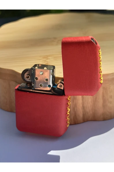 Monalisa Home Renkli Gerçek Deri Kılıflı Özel Tasarım Benzinli Çakmak - 2