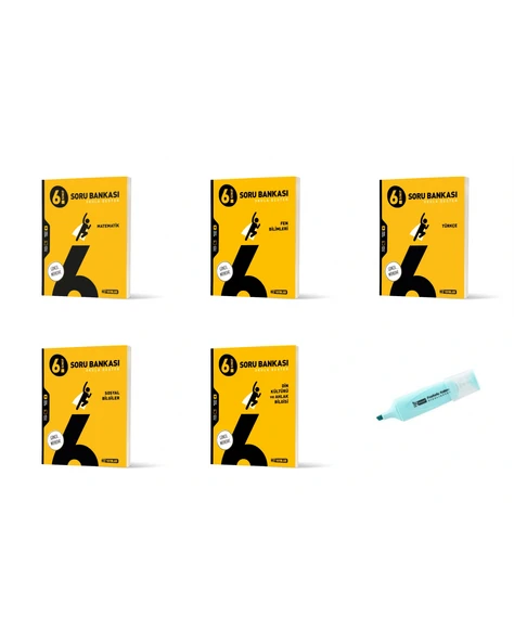 6.Sınıf Matematik Fen Bilimleri Türkçe Sosyal Din Soru Bankası (Yeni Müfredat) ürün görseli