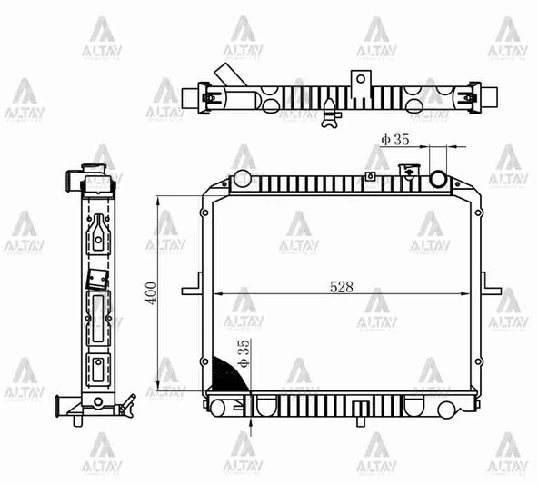 RADYATÖR SU BONGO 1997-2004 / K-2700 2004 32MM M-T BRAZING 0K60A 15 200C - Resim 5