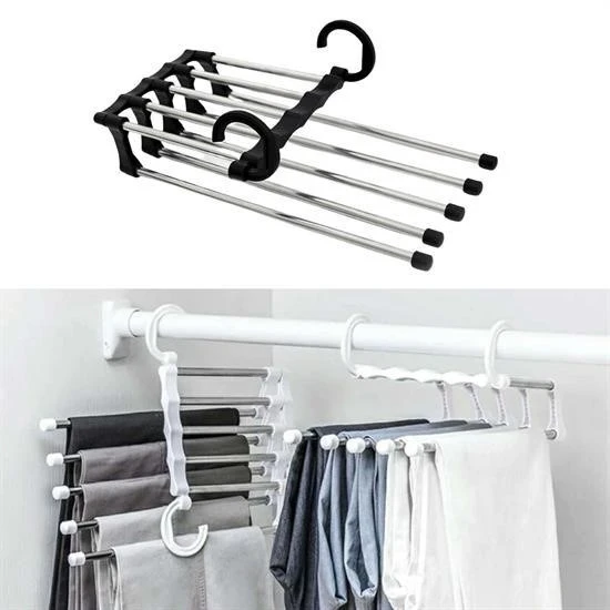 GV HOME®  Hareketli Dolap İçi Pantolon Kravat Şal Askı Sistemi Düzenleyici Katmanlı Askılık Organizer