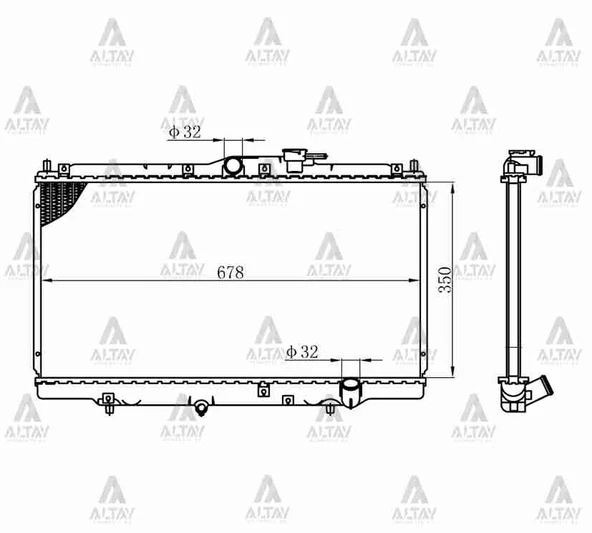 RADYATÖR SU ACCORD 1998-2002 M-T BRAZING 19010 PAA A01 ürün görseli