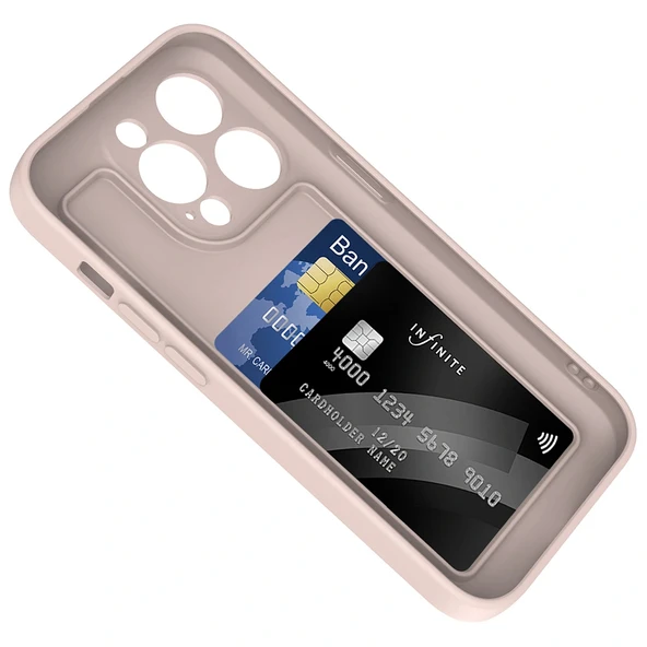 iPhone 14 Pro Max Kılıf Kamera Korumalı Kartlık Hazneli Vitra Kapak - Resim 2