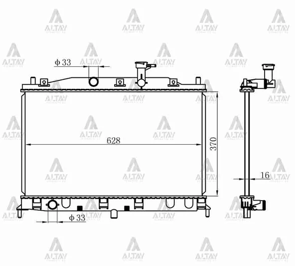 RADYATÖR SU ACCENT 2006-2011 ERA BENZİNLİ M-T BRAZING 25310 1E000 ürün görseli