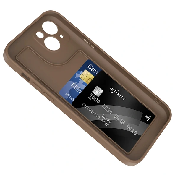 iPhone 15 Kılıf Kamera Korumalı Kartlık Hazneli Vitra Kapak - Resim 2