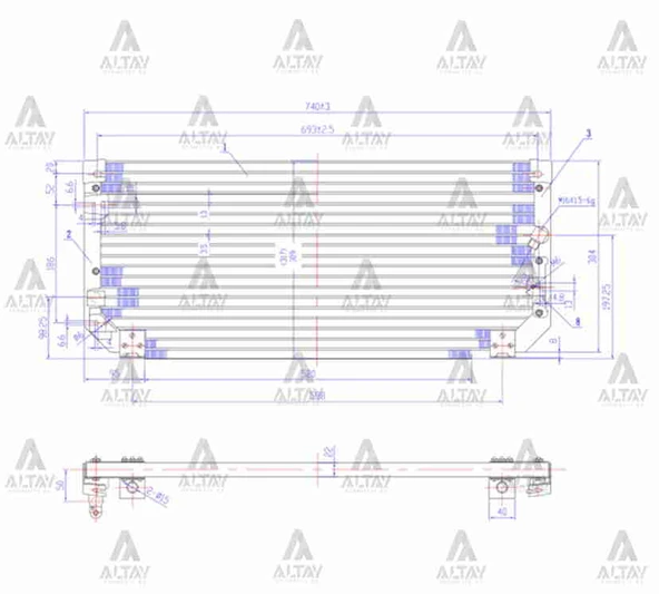 RADYATÖR KLIMA COROLLA 1993-1998 BRAZING 88460 12460 ürün görseli